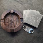 Personalized Fist bump Walnut Cigar Ash Tray Best Gift for Dad & Father's Day Gift