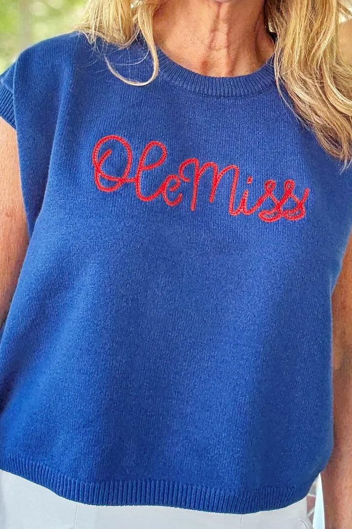 Custom Embroidered Game Day Sweater Vest