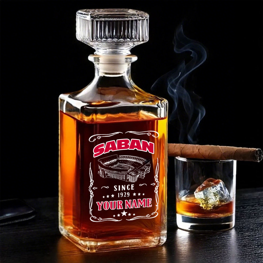 Bryant-Denny Stadium-Alabama Crimson Tide Football Whiskey Bottle Decanter