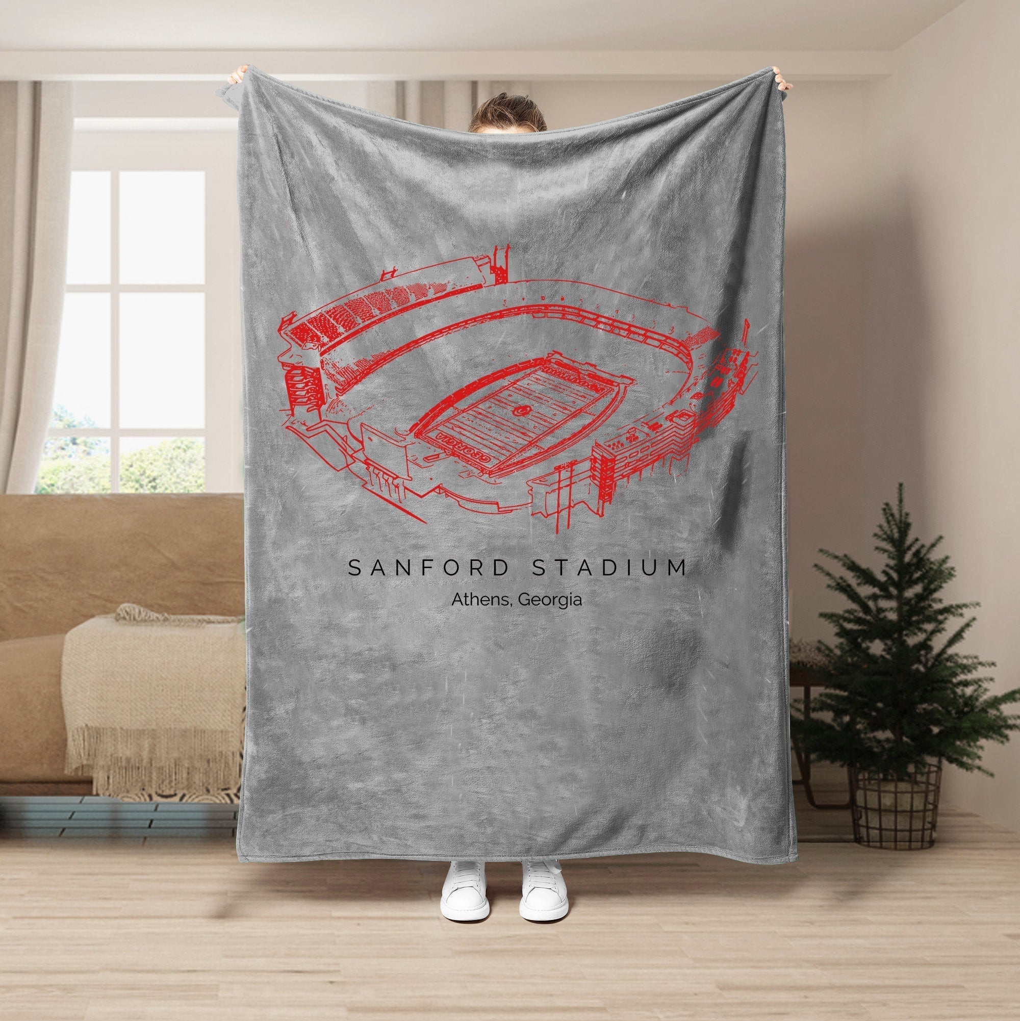 Custom Stadium Blanket SD Stadium - College Football Blanket