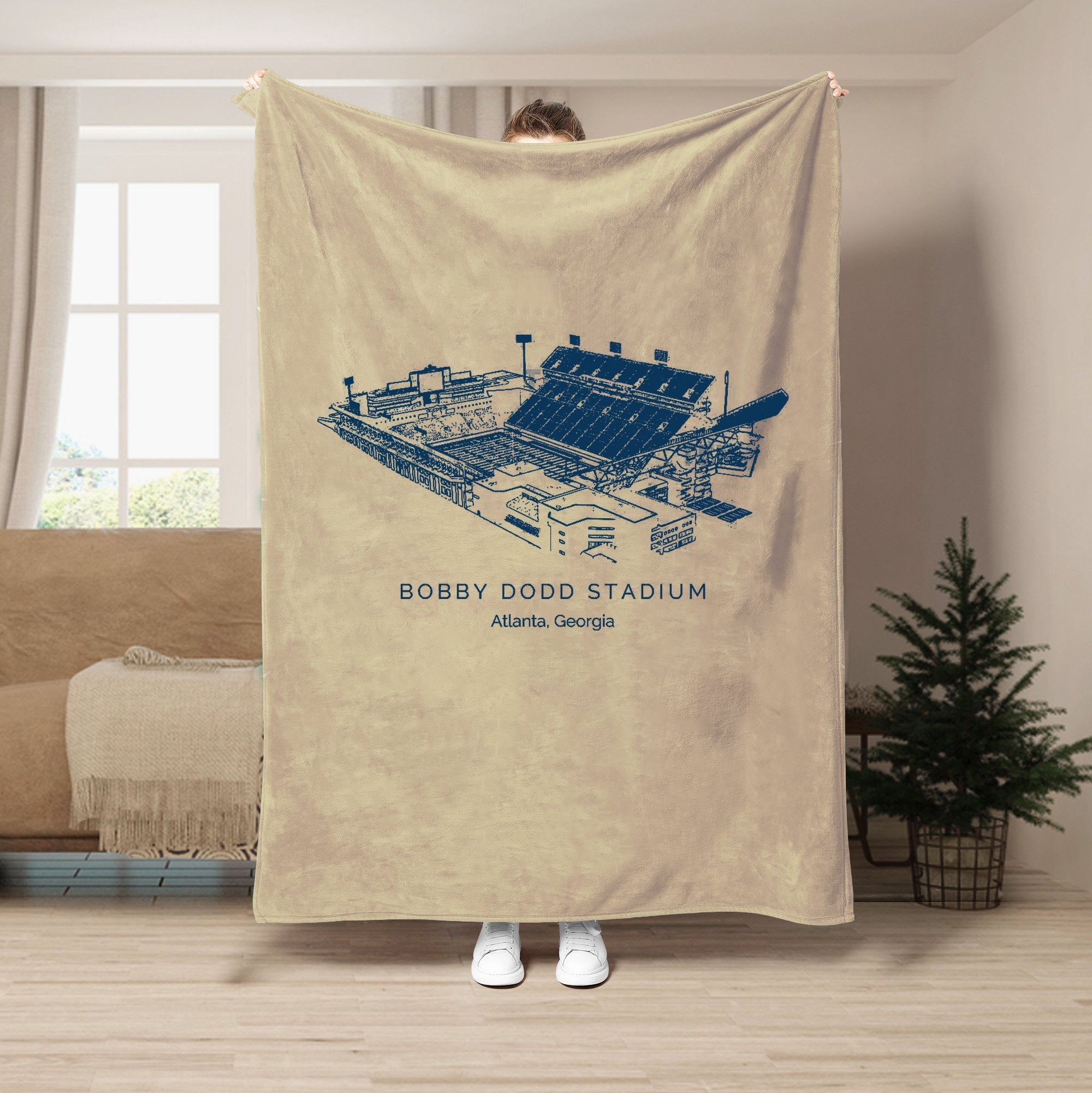 Custom Stadium Blanket Bobby Dodd Stadium - Georgia Tech Yellow Jackets football,College Football Blanket