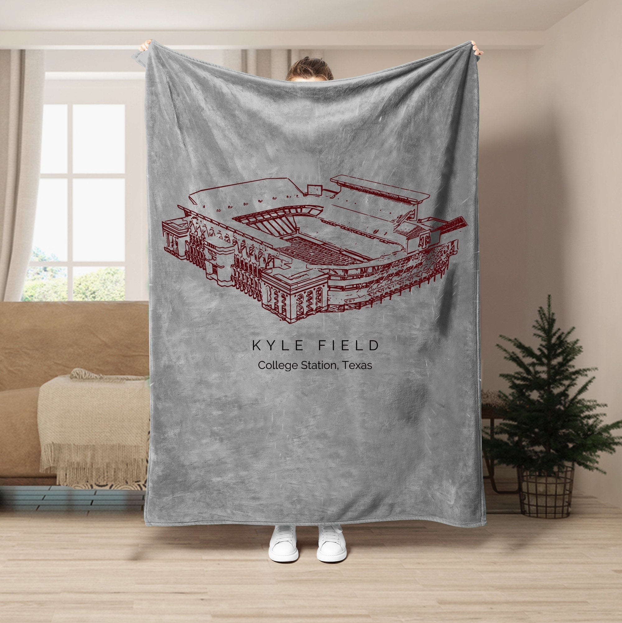 Custom Stadium Blanket Kyle Field - Texas A&M Aggies football, College Football Stadium Blanket