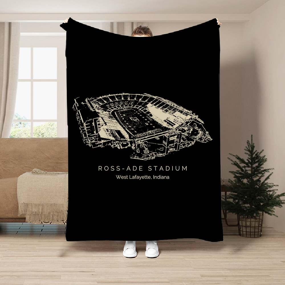 Custom Stadium Blanket Ross–Ade Stadium - Purdue Boilermakers football,College Football Blanket