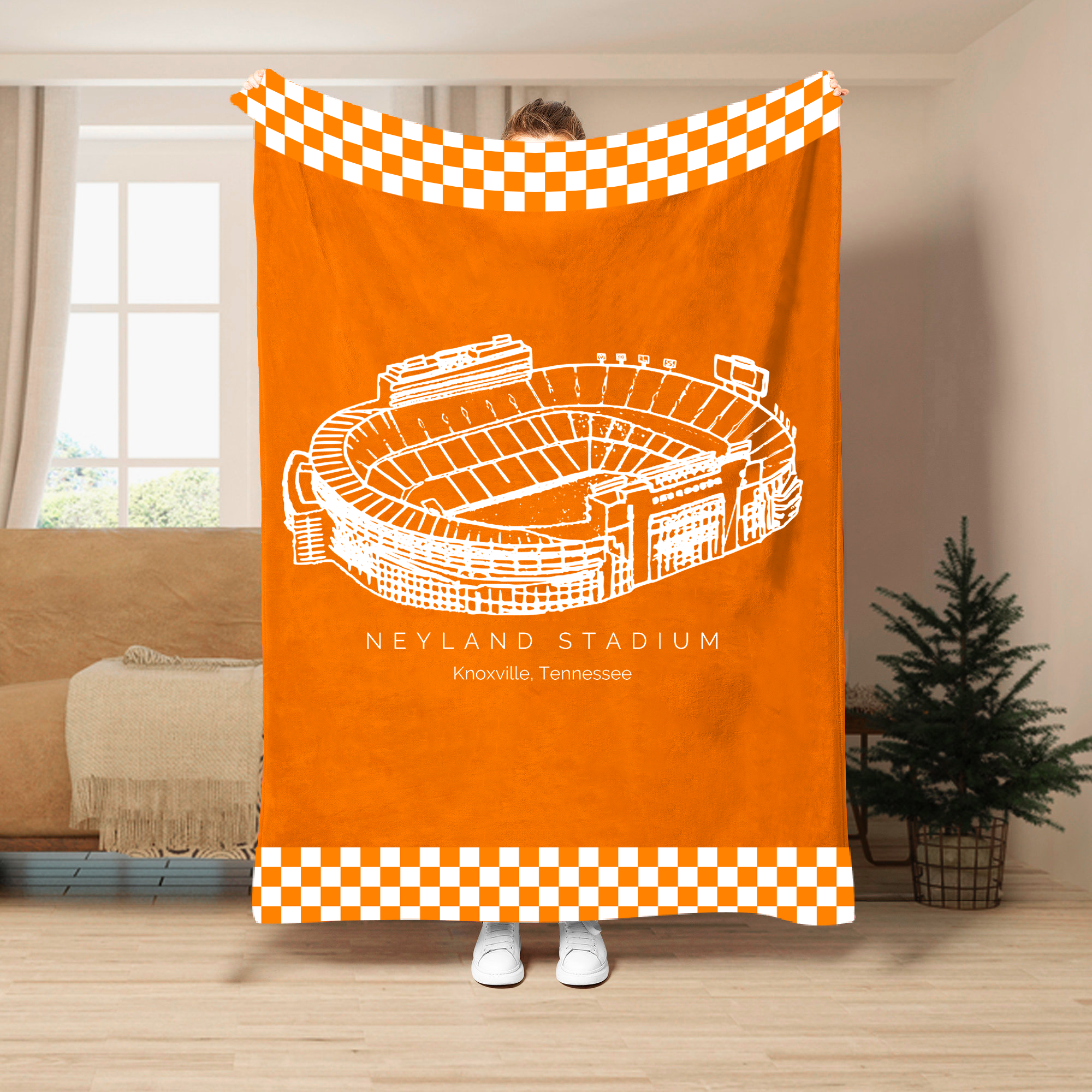 Custom Stadium Blanket Neyland Stadium - Tennessee Volunteers football, College Football Blanket