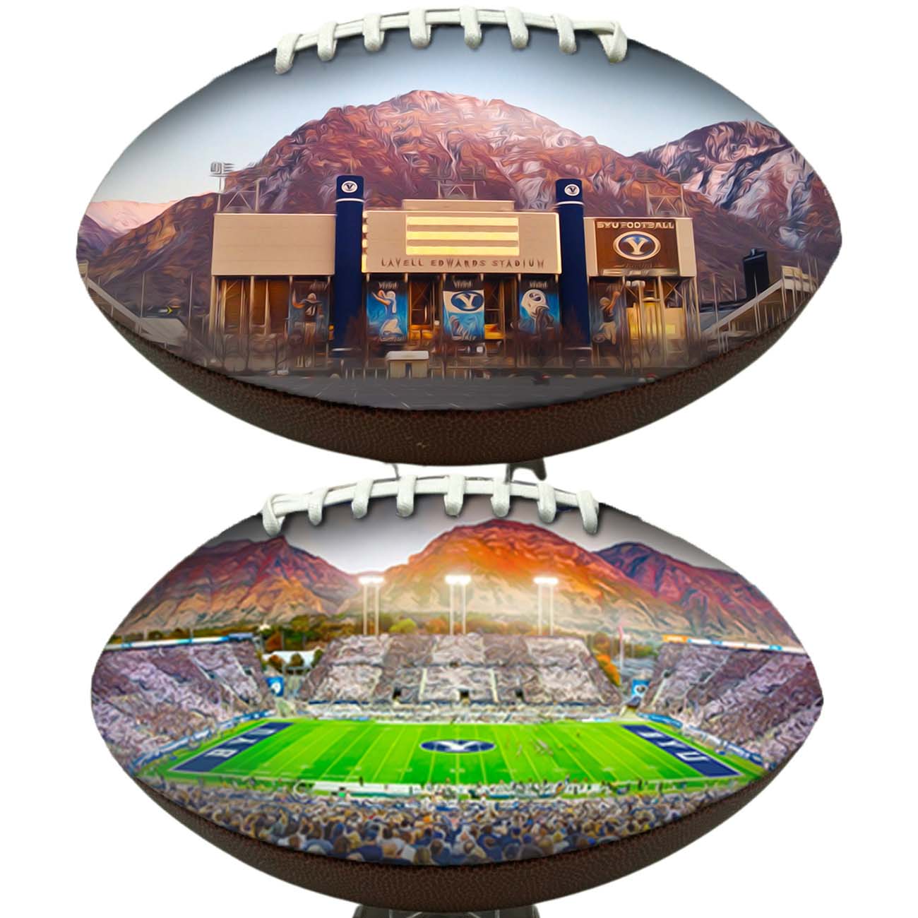 LaVell Edwards Stadium Football University Series | Custom Footballs for a College Football Fan