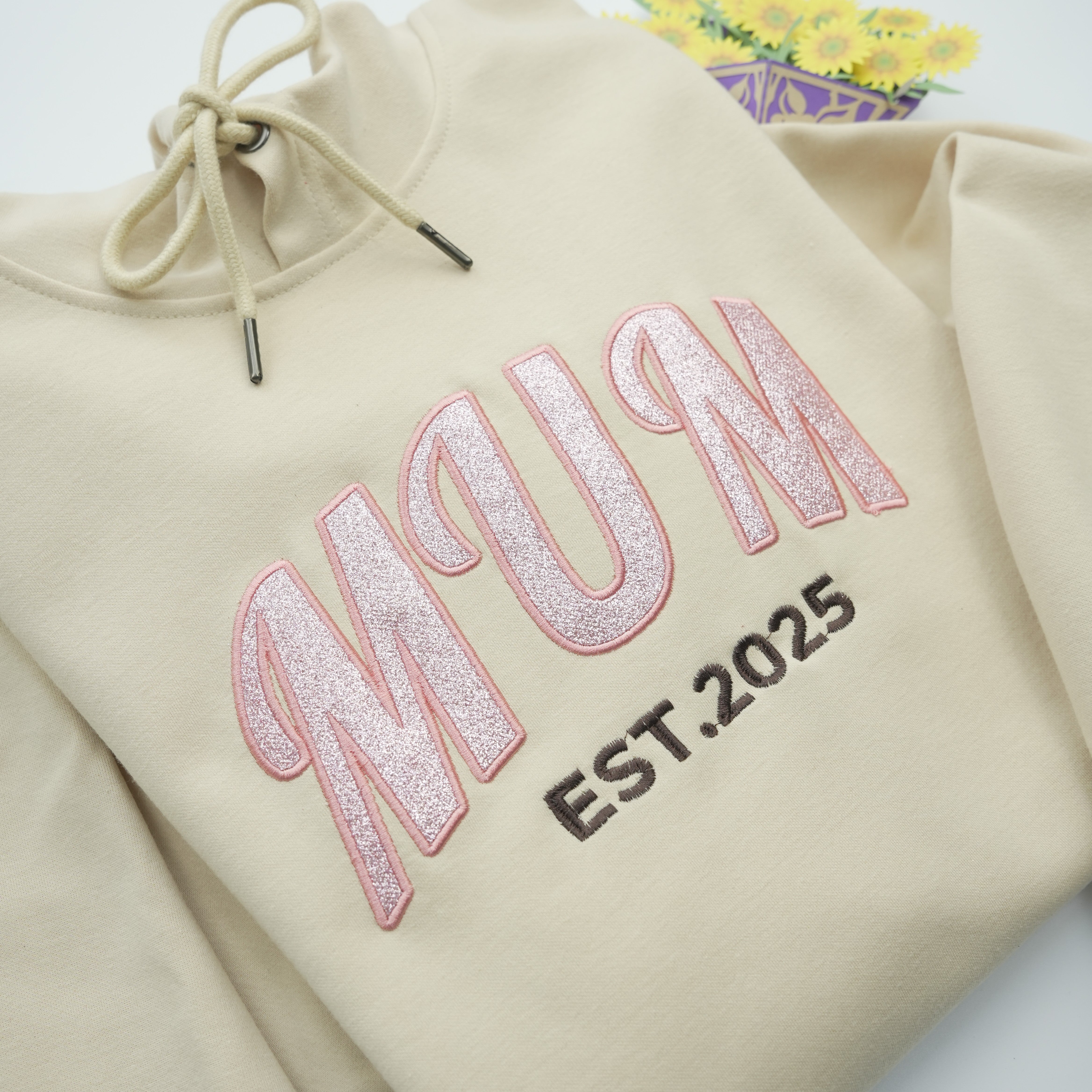 Custom Embroidered Applique Glitter MUM Sweatshirt | Gift for MAMA | Mother's Day Gift