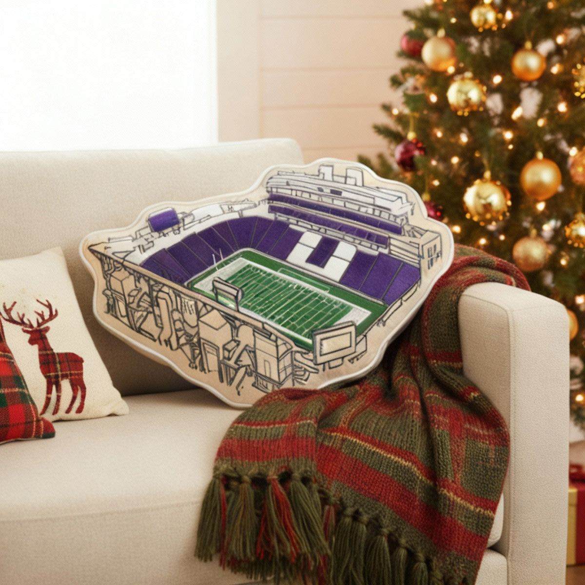Bill Snyder Stadium Plush Pillow | Game Day, Christmas for Sports Fans