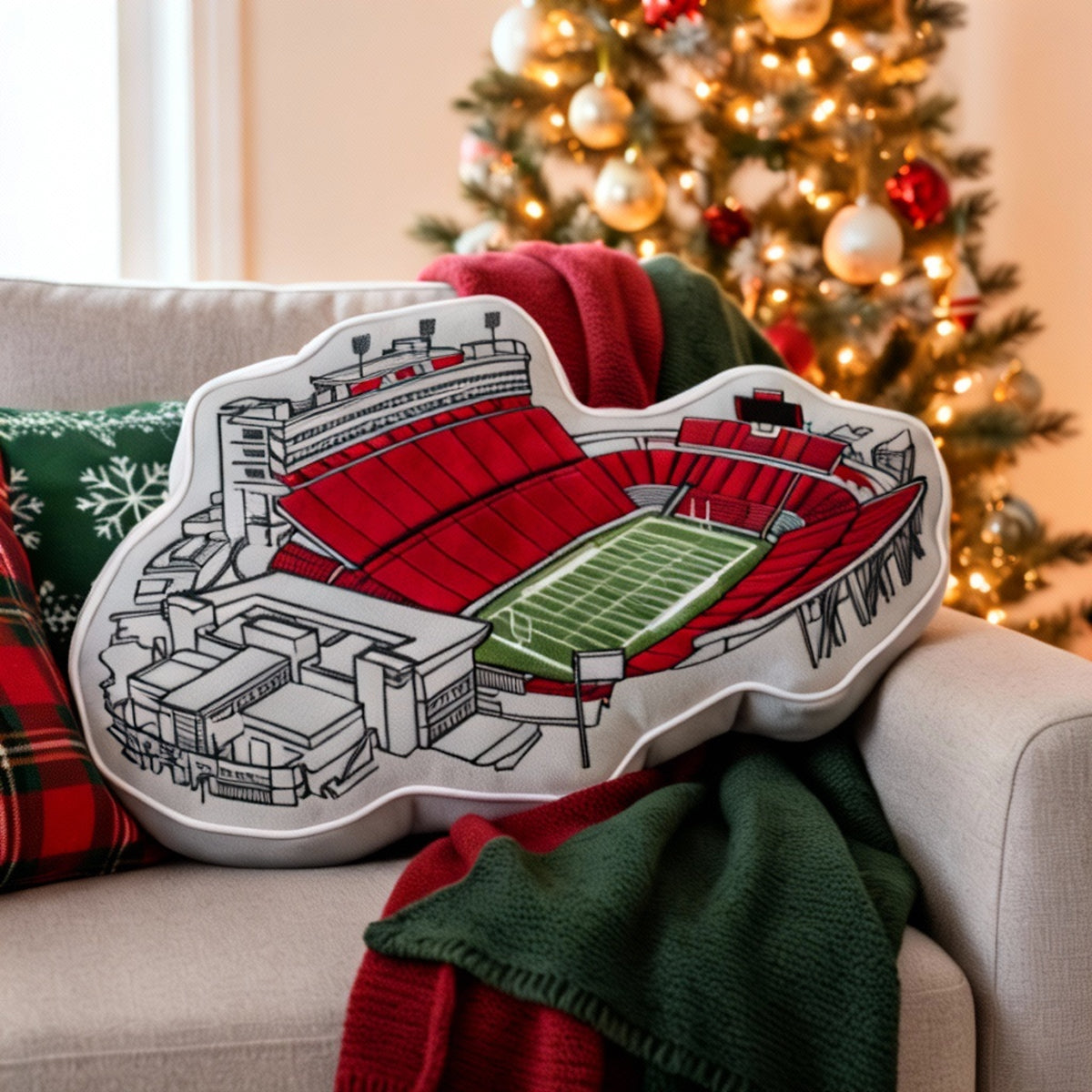 Carter-Finley Stadium Plush Pillow | Game Day, Christmas for Sports Fans