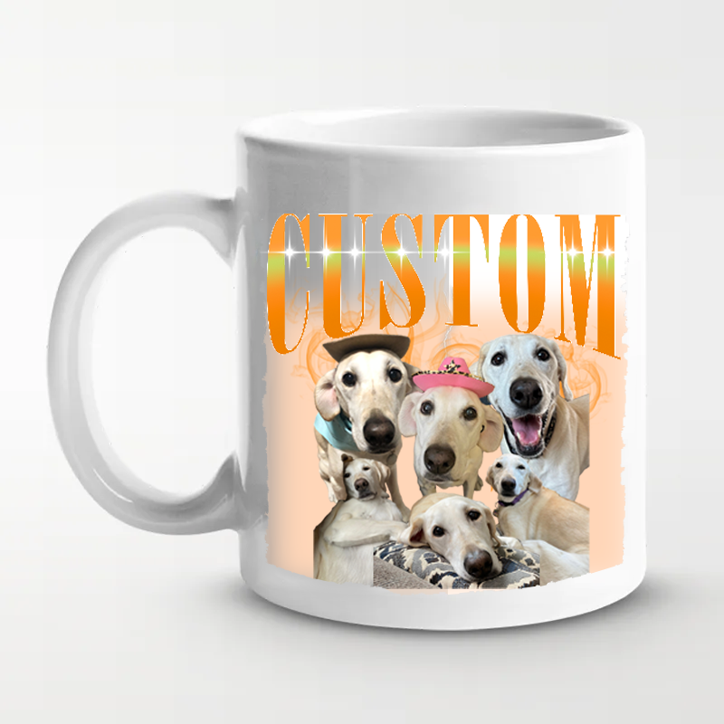 Custom Vintage Photo Pet Mug - Family Personalized Custom Mug | Gifts for Pet Lovers