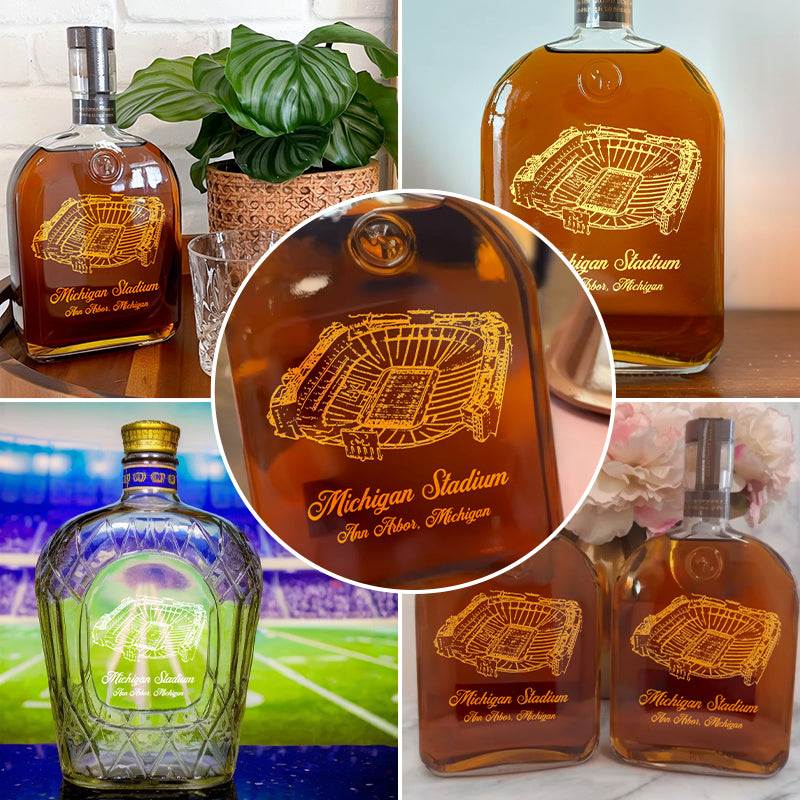 Custom Michigan Stadium Whiskey Bottles-Gifts For Sports Lovers