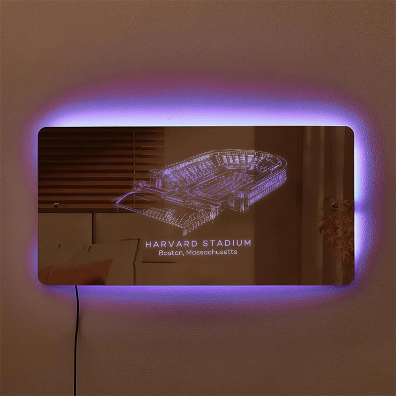 Harvard Stadium Boston Massachusetts Stadium Mirror Light-Gifts For Sports Lovers