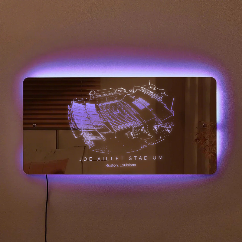 Joe Aillet Stadium Mirror Light-Gifts For Sports Lovers