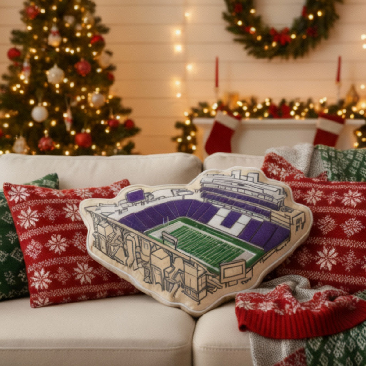 Bill Snyder Stadium Plush Pillow | Game Day, Christmas for Sports Fans