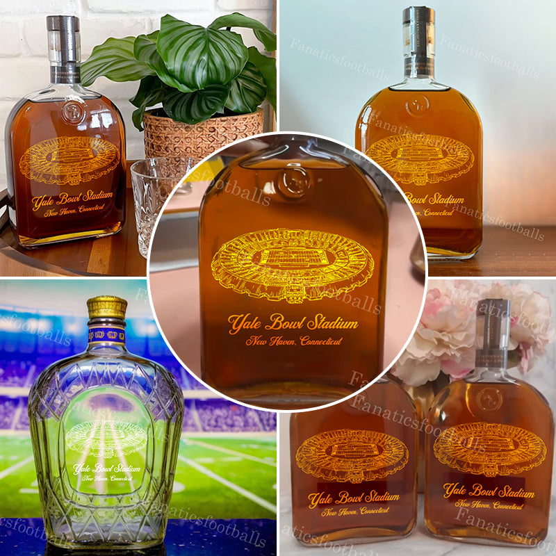 Custom Yale Bowl Stadium Whiskey Bottles-Gifts For Sports Lovers