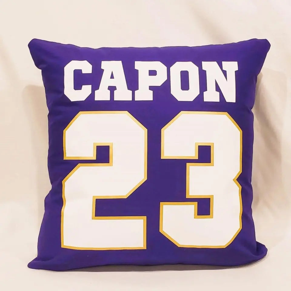 Personalized Team Pillow - Sports Name Number Athlete Bedding Room Decor For Students Senior