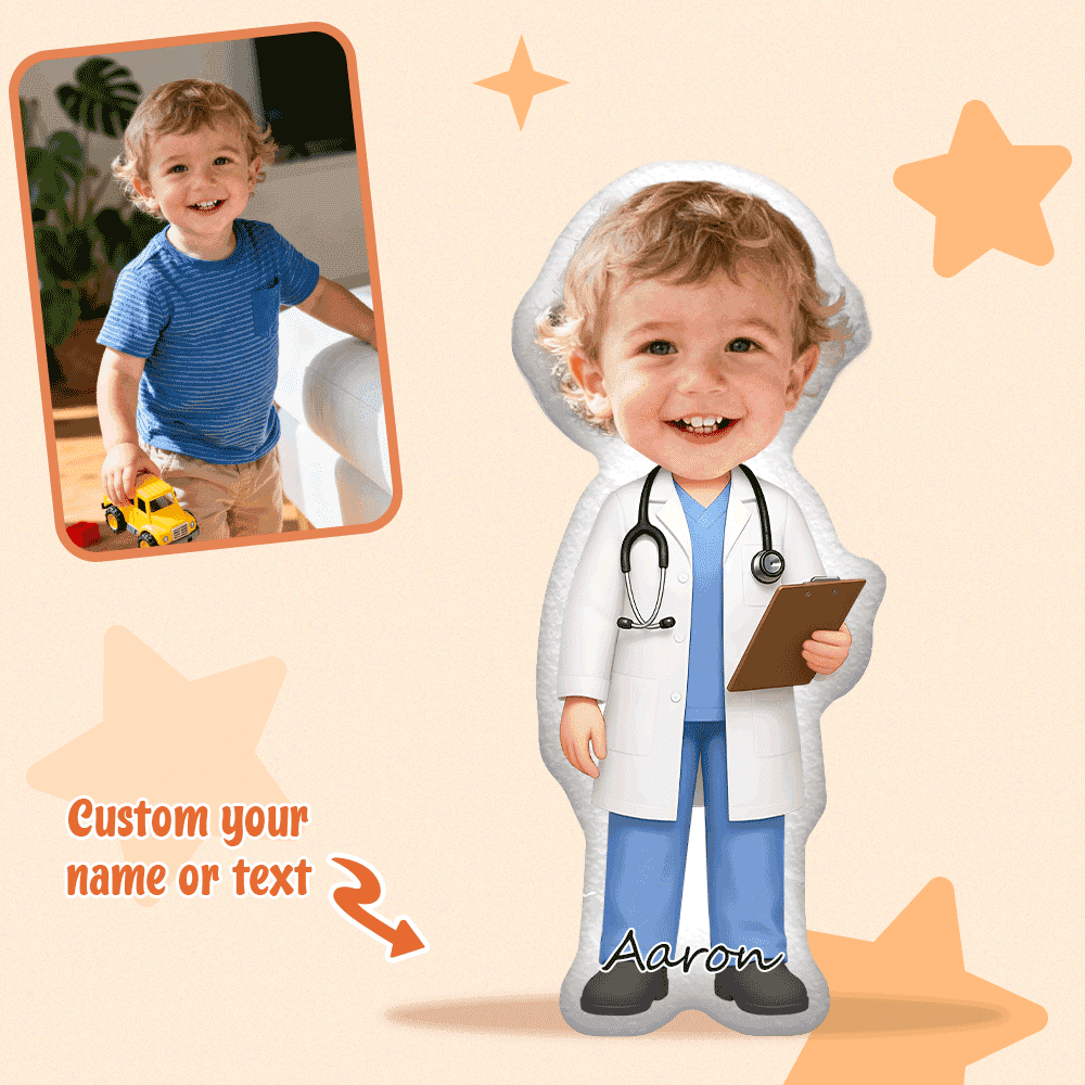 Custom Cartoon Pillow Dolls – Personalized Doll That Looks Like You | Mini Me Pillow With Face & Name For Family For Christmas For Kids