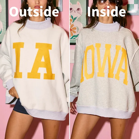 Iowa/IA Reversible Mockneck