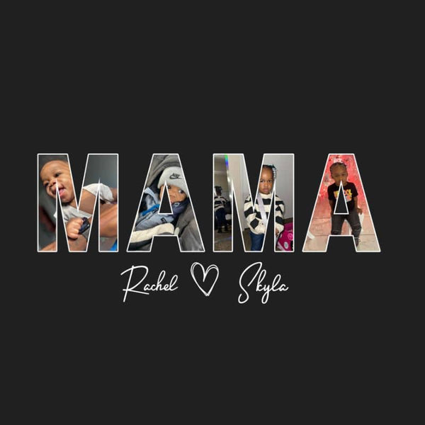 Custom Vintage MAMA Photo Tee, Personalized Mama T-shirt Gift for Mother's Day