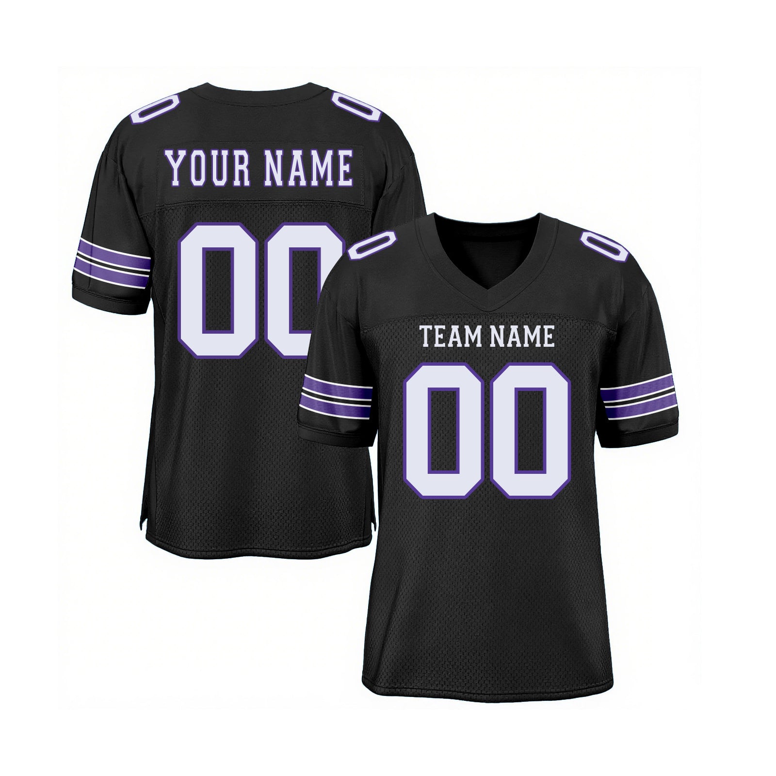 Custom Black Black-Old Gold Mesh Classic Style Authentic Sports Football Jersey