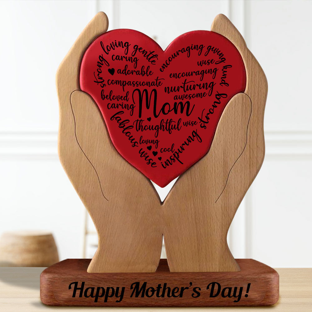 First Mother Now Grandma - Custom Puzzle Wooden Family - Mother's Day Gift