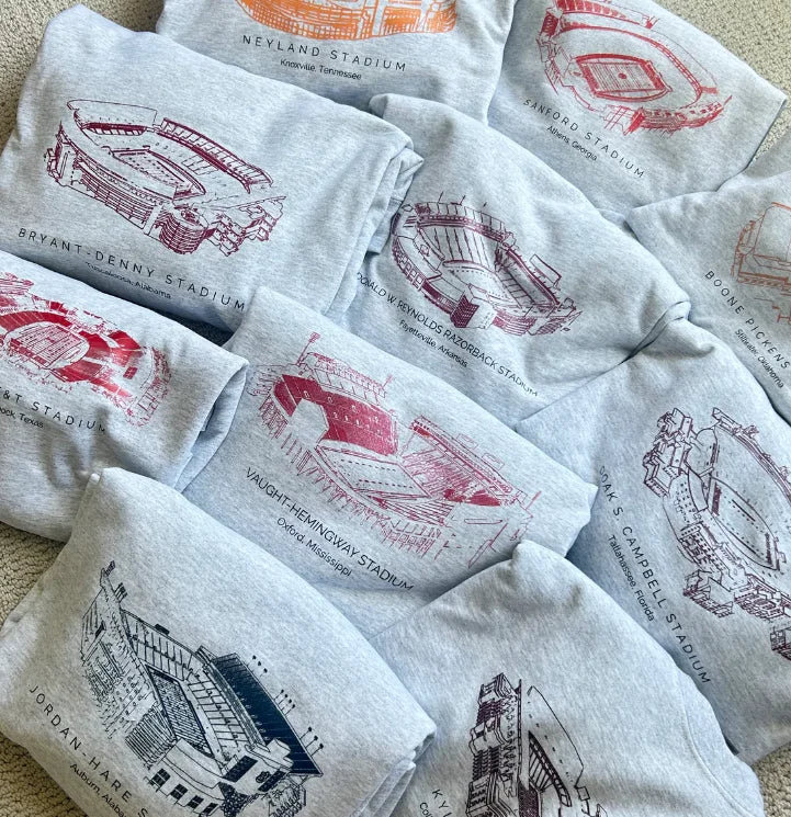 Custom College Stadium Crewnecks College Baseball/Football Team Sweatshirt
