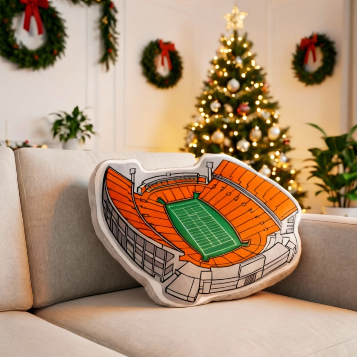 Memorial Stadium (Clemson) Pillow | Game Day, Christmas for Sports Fans