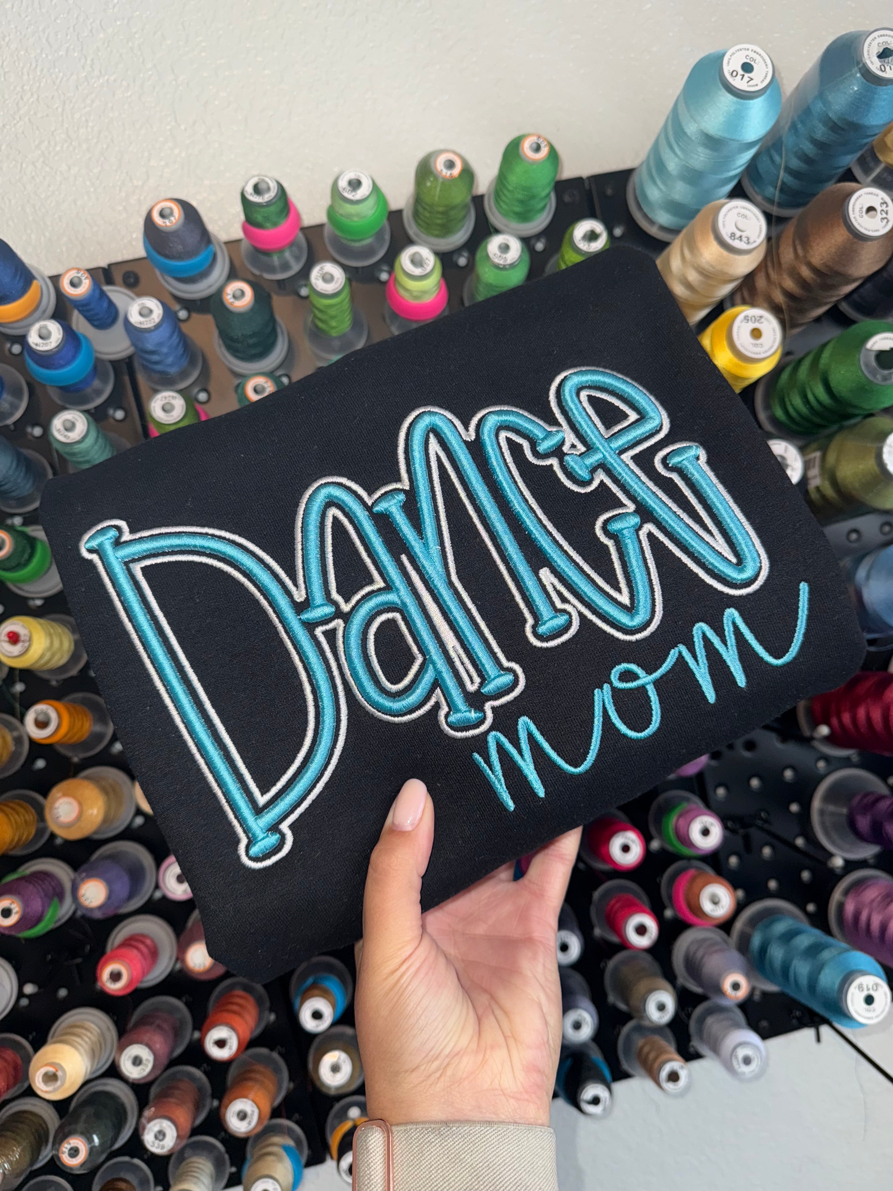 💃Dance Puff Embroidery Sweatshirt – 3D Raised Performance Design | Gifts for Sports Mom