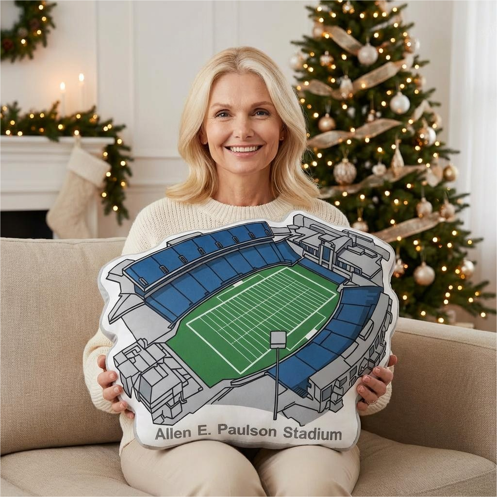 Allen E. Paulson Stadium Pillow | Game Day, Christmas for Sports Fans