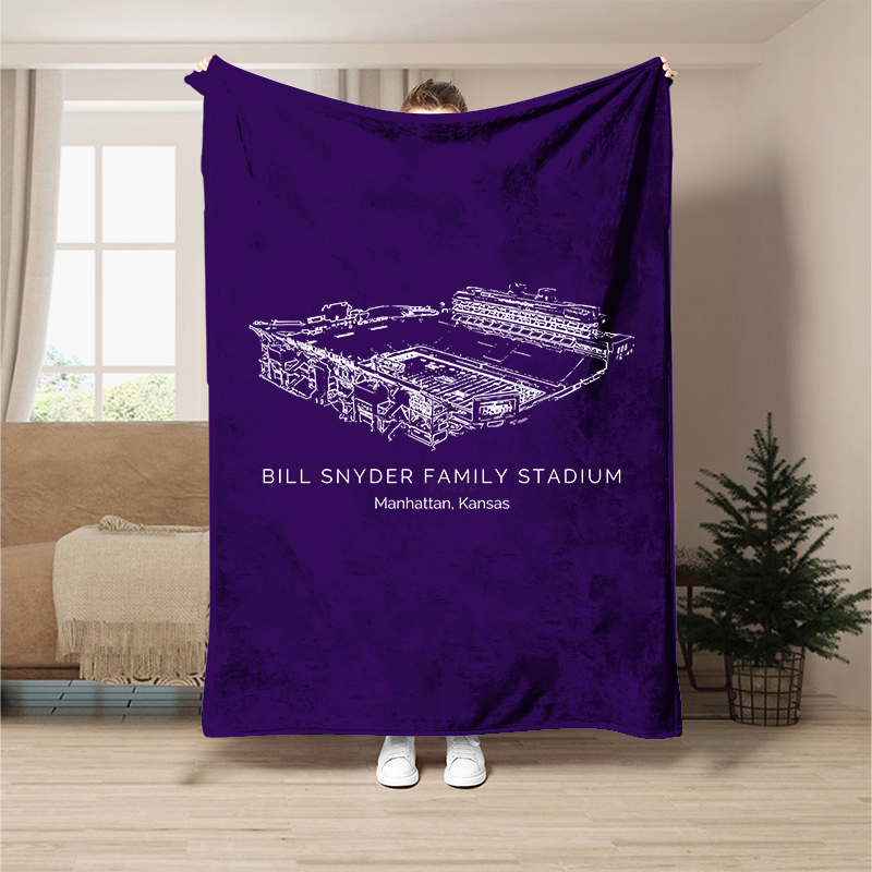 Custom Stadium Blanket Bill Snyder Family Stadium - Kansas State Wildcats football, College Football Blanket