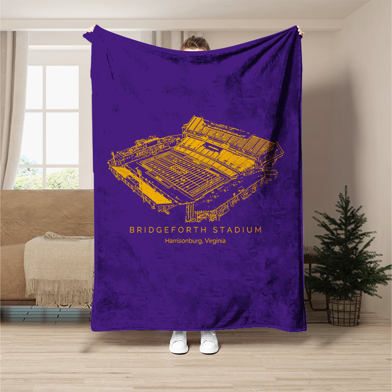 Custom Stadium Blanket Bridgeforth Stadium - James Madison Dukes football,College Football Blanket