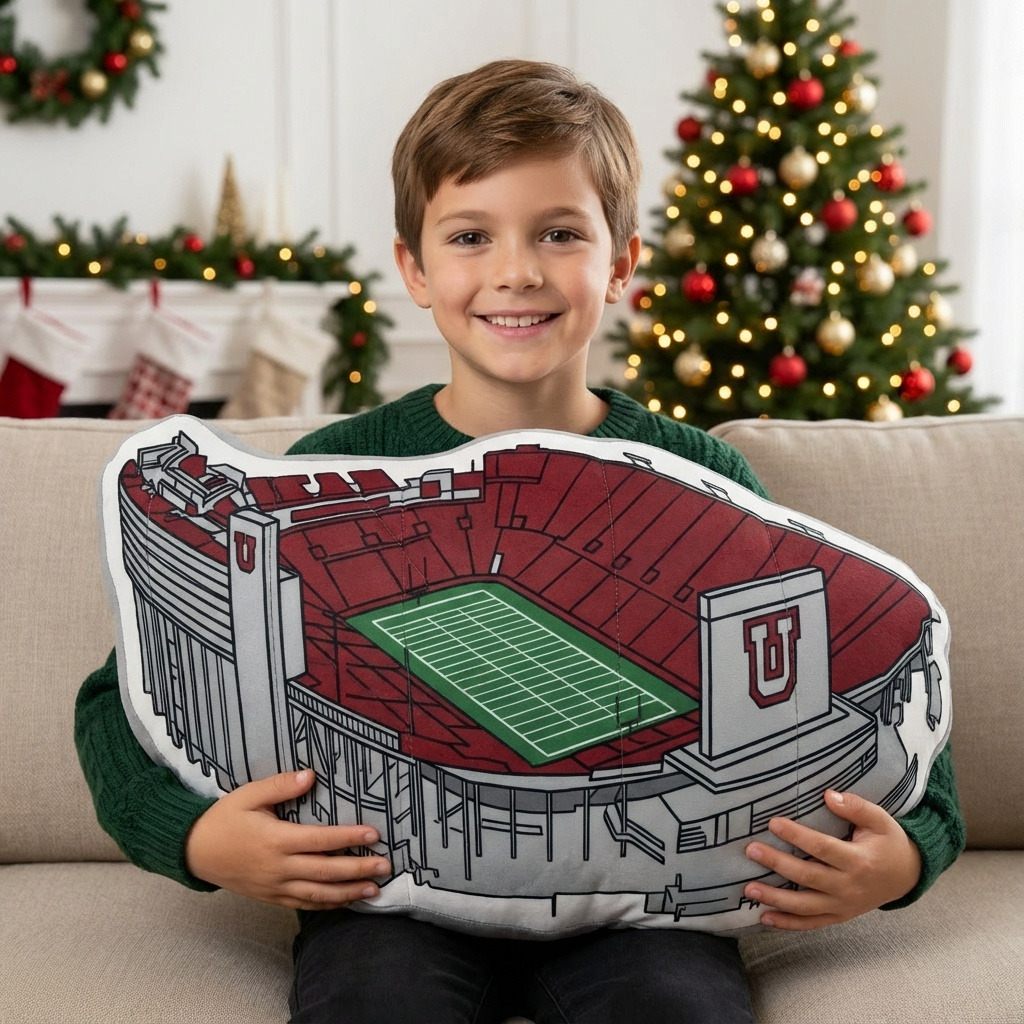 Rice–Eccles Stadium Plush Pillow | Game Day, Christmas for Sports Fans