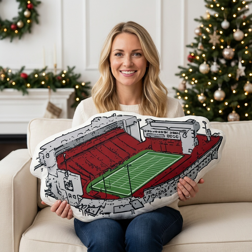Martin Stadium Plush Pillow | Game Day, Christmas for Sports Fans