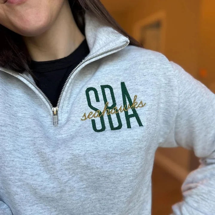 Personalized Coach Quarter Zip Sweatshirt Sweatshirt Custom Name Team Gift Sports Coach Appreciation Sweater