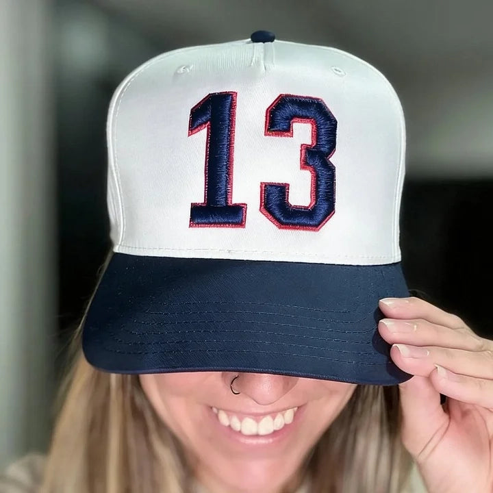 Embroidery Sports Hat Custom Number or Letter Game Day Baseball Cap