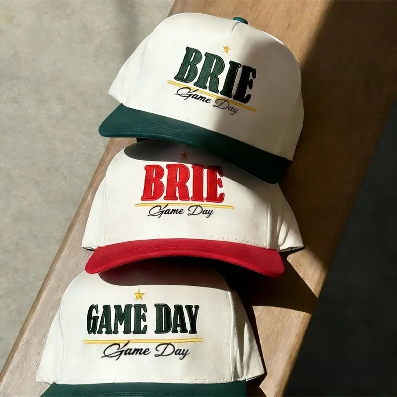 Personalized Vintage Game Day Baseball Cap Embroidered Text Hat
