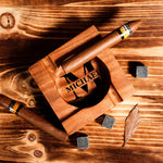 Personalized Cigar Ashtray, Cigar Holder, Unique Ashtray, Walnut wood Ashtray, Cigar Accessory, Husband & Fathers Gift