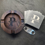 Personalized Name Walnut Cigar Ash Tray