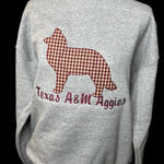 Custom College Station Pride Women’s Team Spirit Sweatshirt – Applique Embroidered Side Bow Pullover