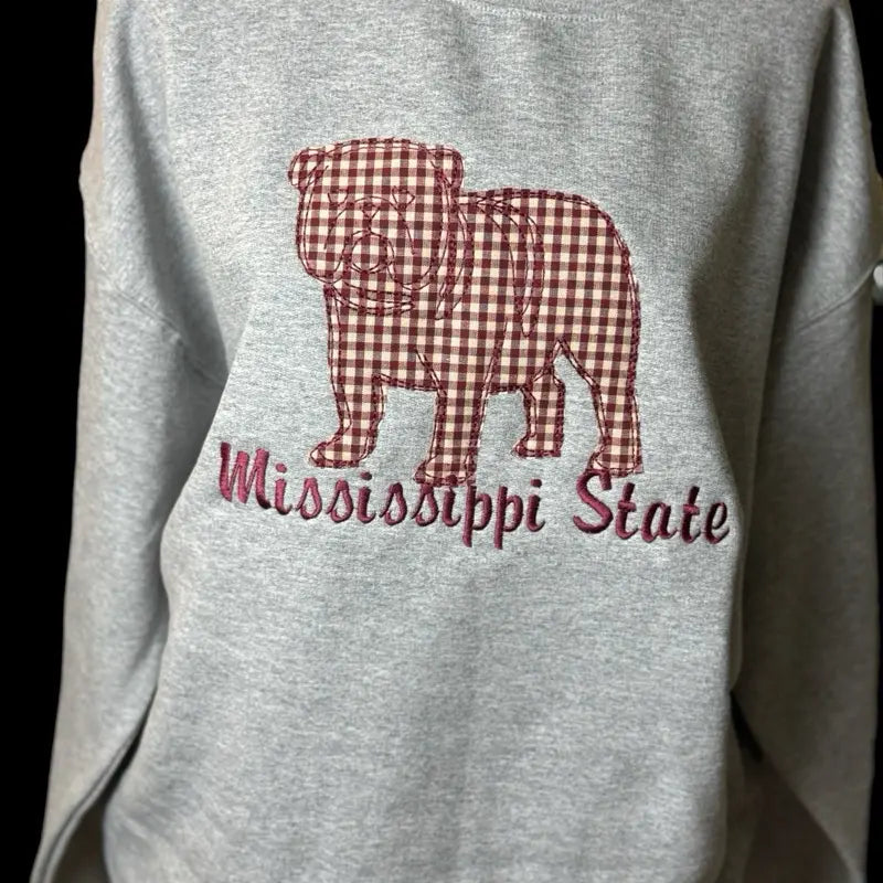 Custom Starkville Pride Women’s Team Spirit Sweatshirt – Applique Embroidered Side Bow Pullover