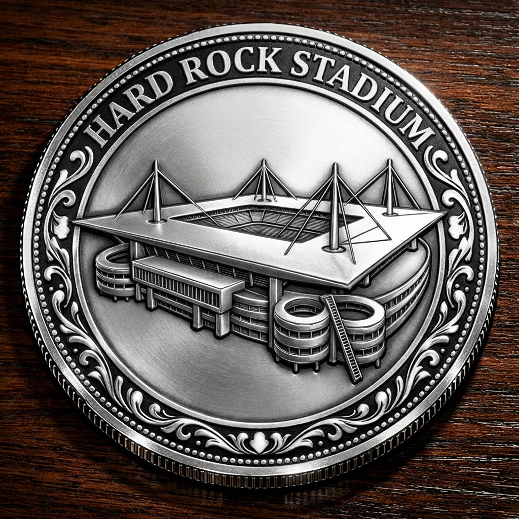 Custom Stadium Commemorative Coin Hard Rock Stadium - Miami Dolphins football Commemorative Coin