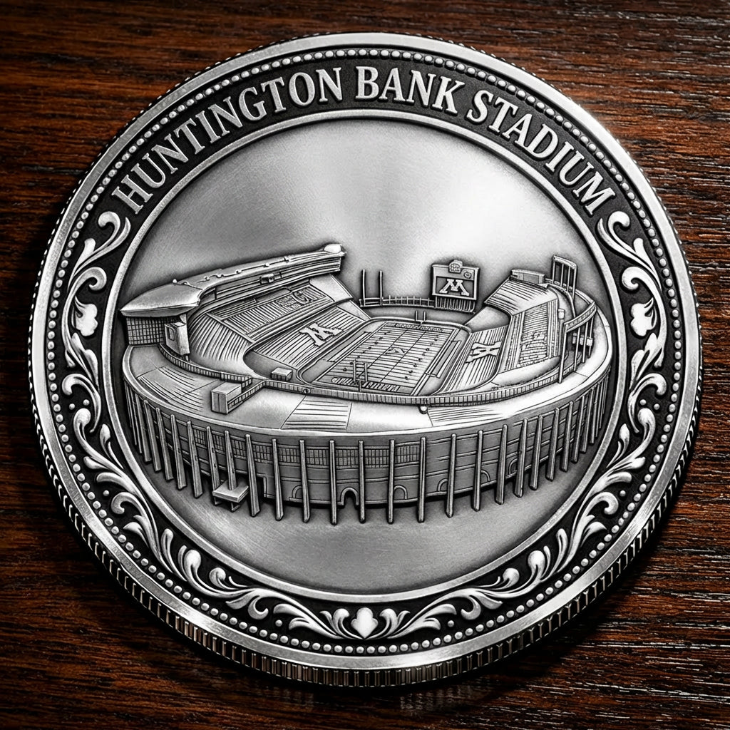 Custom Stadium Commemorative Coin Huntington Bank Stadium - Minnesota Golden Gophers football, College Football Commemorative Coin