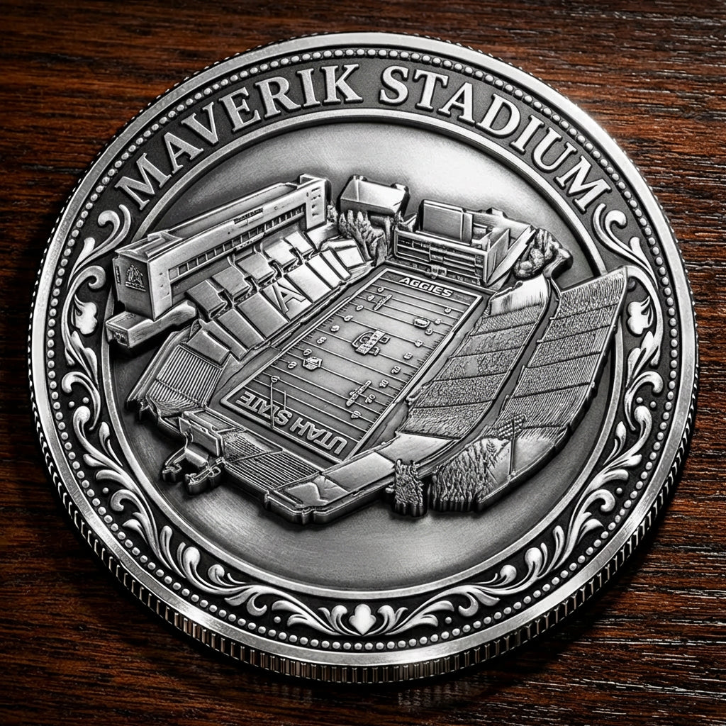 Custom Stadium Commemorative Coin MAVERIK STADIUM-MAVERIK STADIUM Medallion,College Football Commemorative Coin