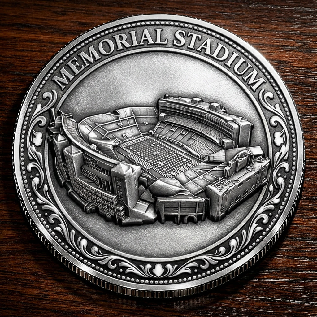 Custom Stadium Commemorative Coin Memorial Stadium - Nebraska Cornhuskers football, College Football Commemorative Coin