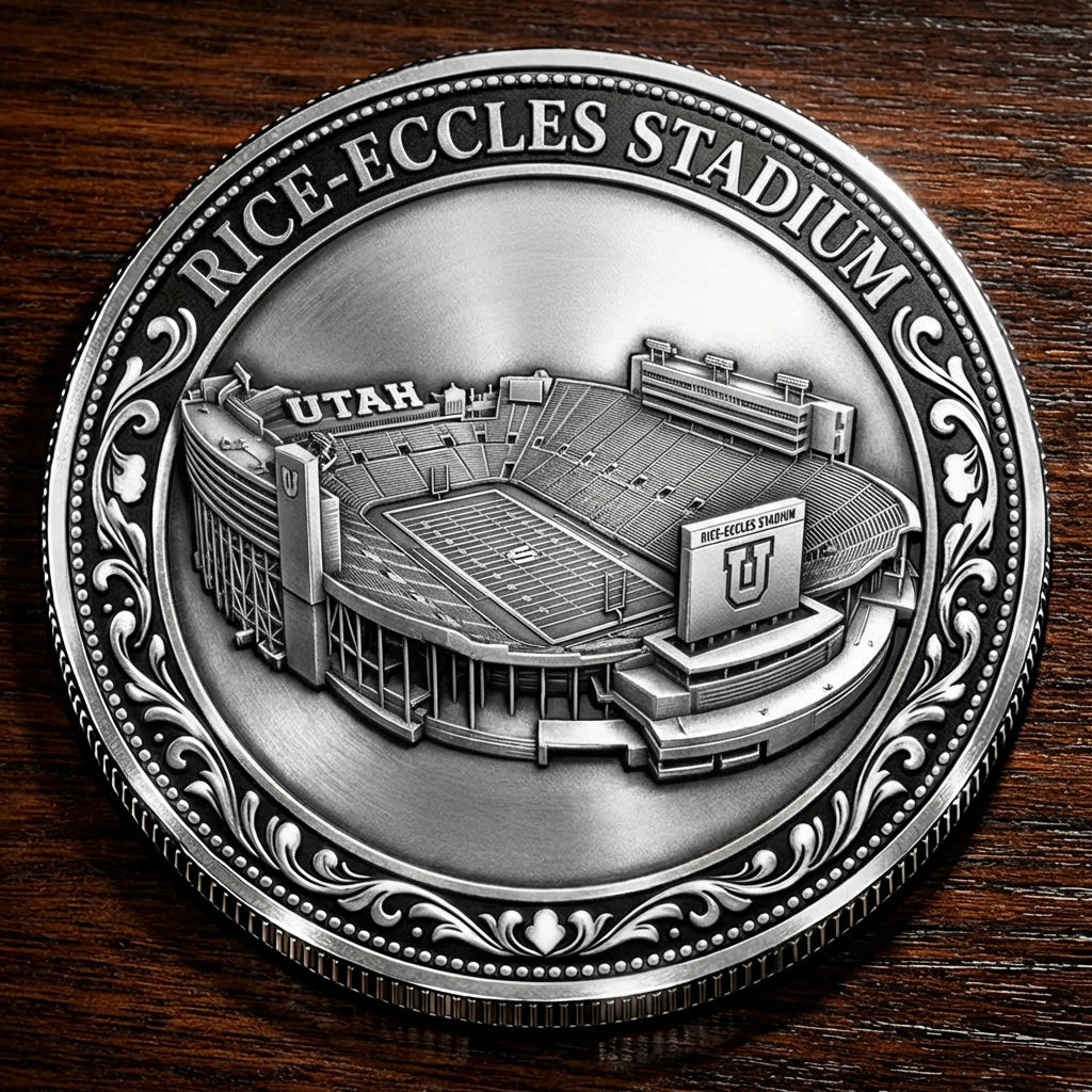 Custom Stadium Commemorative Coin Rice-Eccles Stadium - Utah Utes football, College Football Commemorative Coin