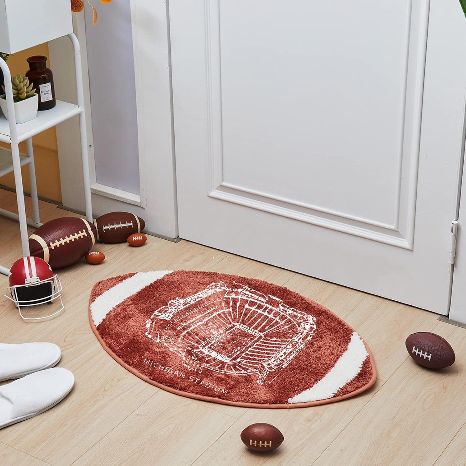 Michigan Football Bathroom Rugs Sports Bath Mat