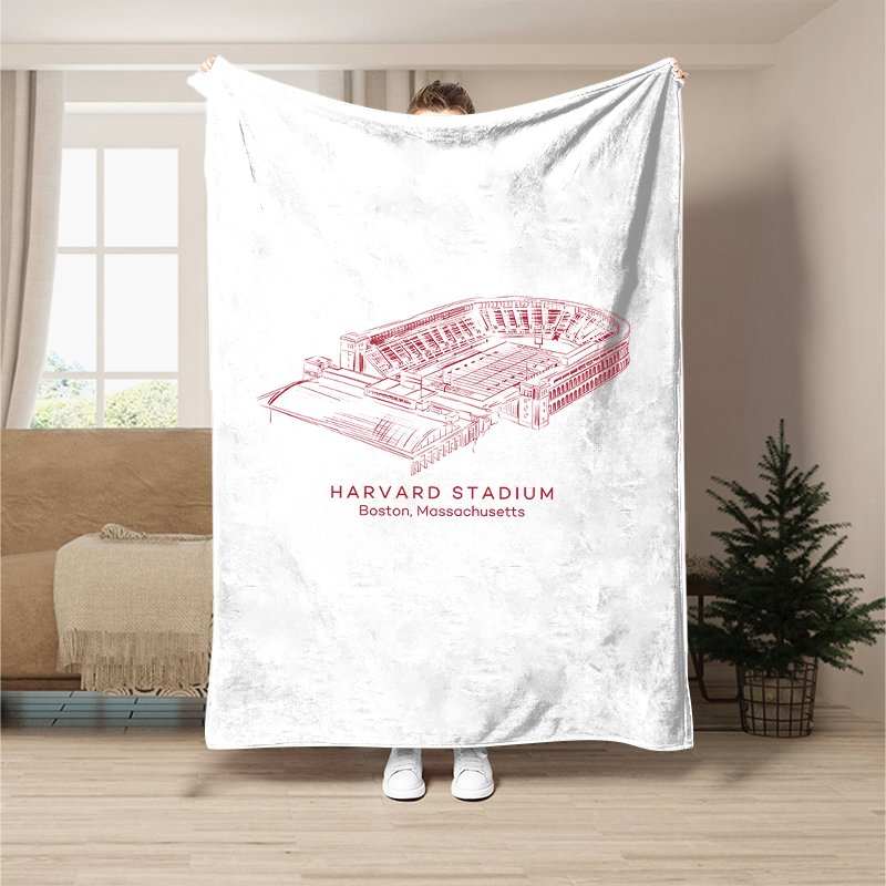 Custom Stadium Blanket Harvard Stadium- Harvard Crimson football,College Football Blanket