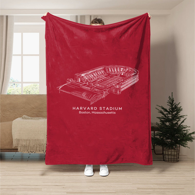 Custom Stadium Blanket Harvard Stadium- Harvard Crimson football,College Football Blanket