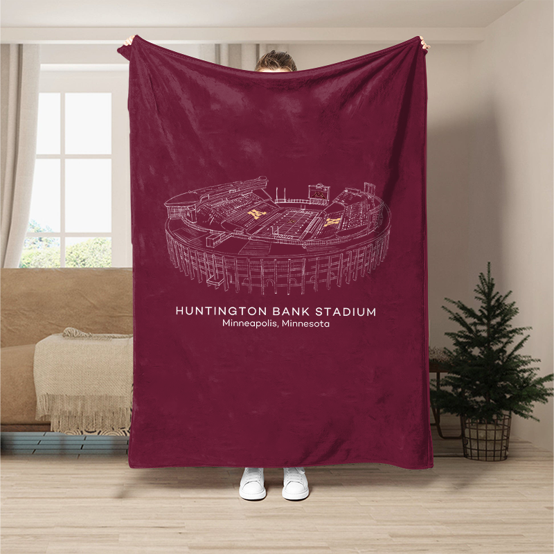 Custom Stadium Blanket Huntington Bank Stadium- Minnesota Golden Gophers football,College Football Blanket