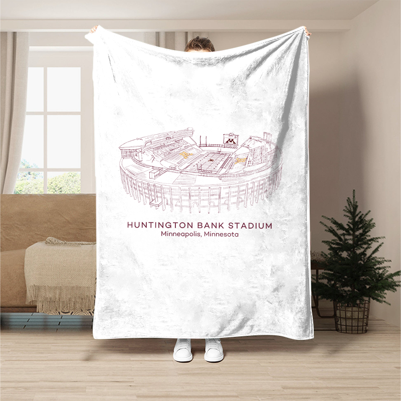 Custom Stadium Blanket Huntington Bank Stadium- Minnesota Golden Gophers football,College Football Blanket