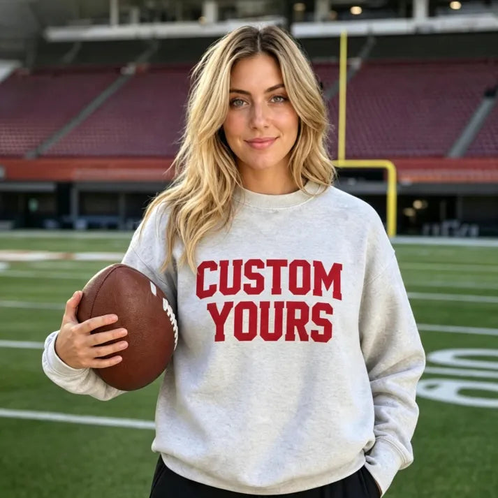 Custom Stadium - College Football Number Crewneck Sweatshirt